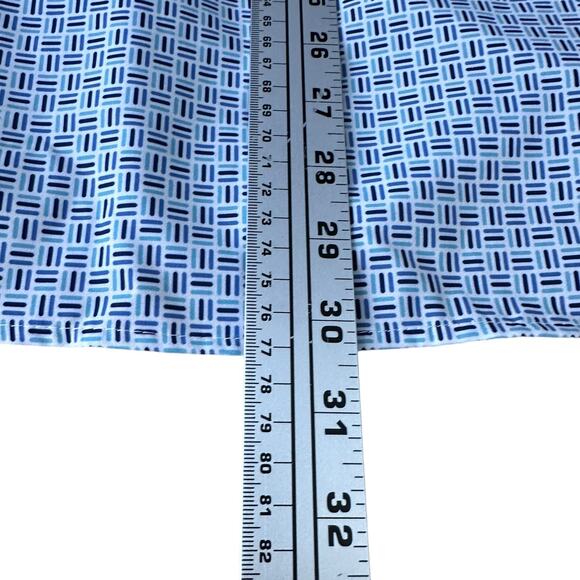 Con.Struct Shirt Men’s 2XL XXL Blue White Geometric Print 4-Way Stretch Slim Fit - Picture 11 of 11